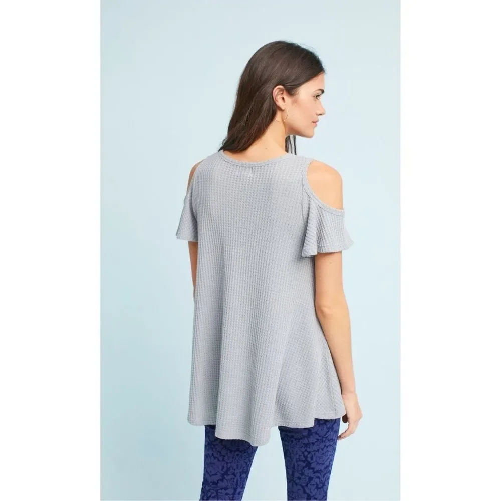 ANTHROPOLOGIE Fluttered Open-Shoulder Top - Picture 2 of 4